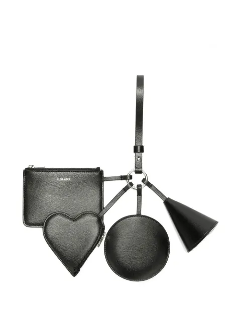 Jil Sander leather coin-purse keyring