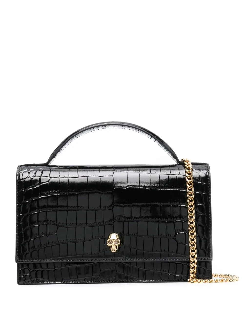 

Alexander McQueen medium Skull leather shoulder bag - Black