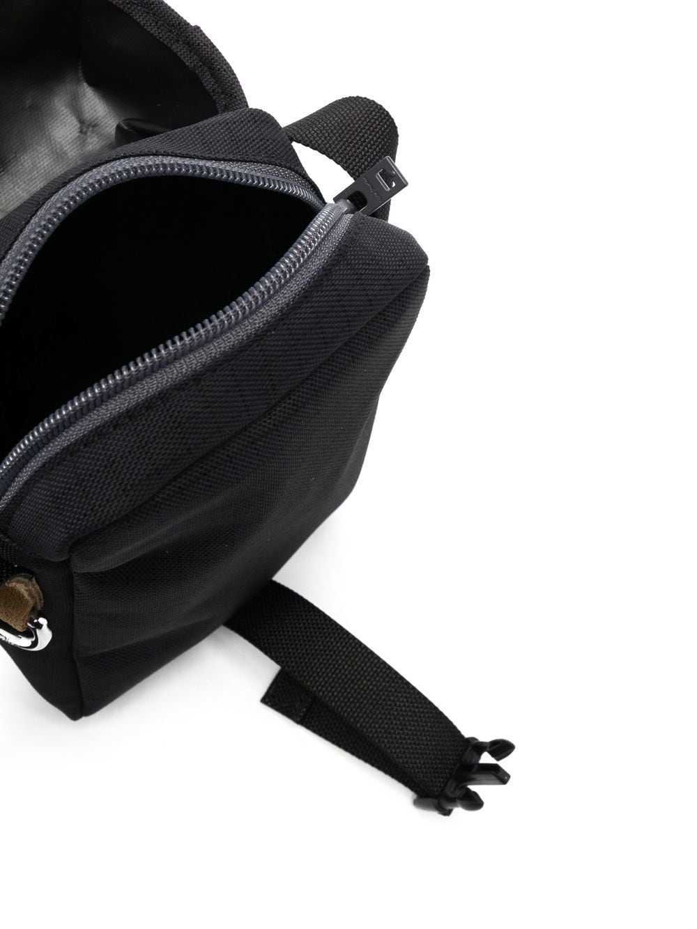 Shop Acne Studios Fine-check Pattern Messenger Bag In Black