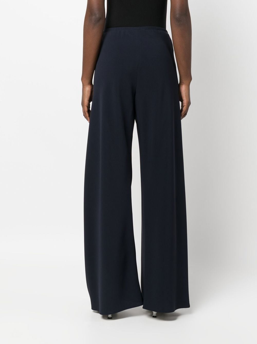 Shop The Row High-waisted Wide-leg Trousers In Nvy - Navy