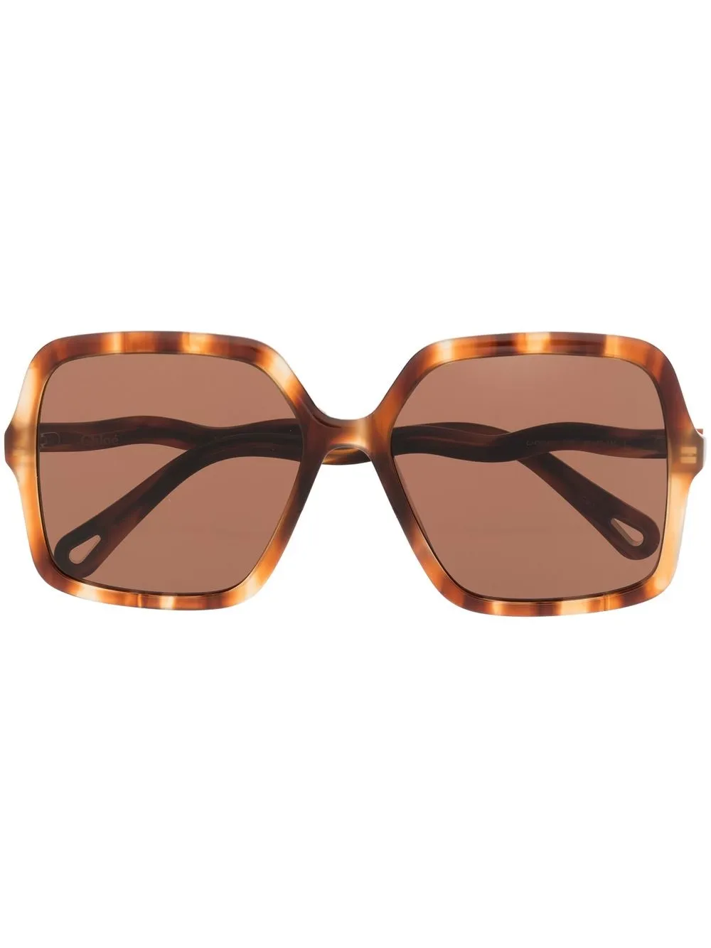 

Chloé tortoiseshell oversized-frame sunglasses - Brown