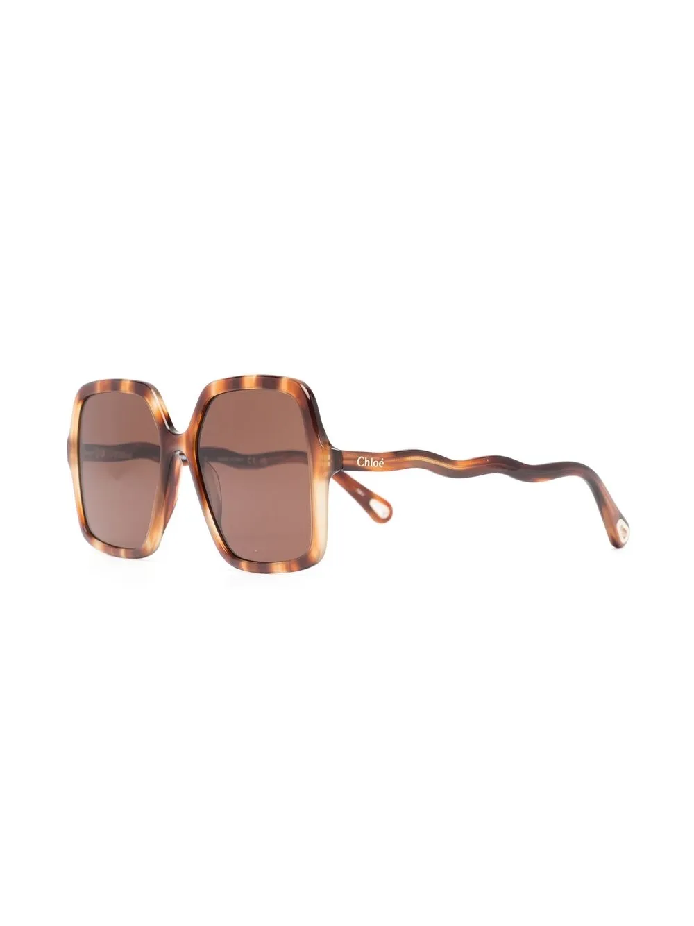 Chloé Eyewear Zonnebril met oversized montuur - Bruin