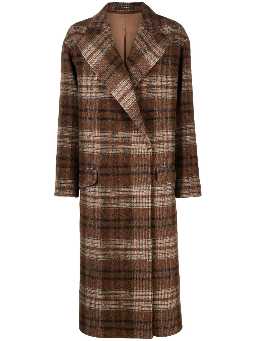 

Tagliatore line pattern coat - Brown