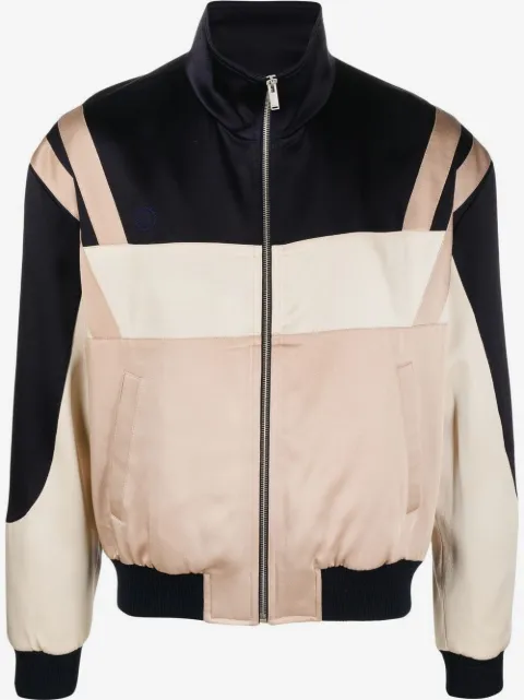 Saint Laurent panelled zip-up bomber jacket