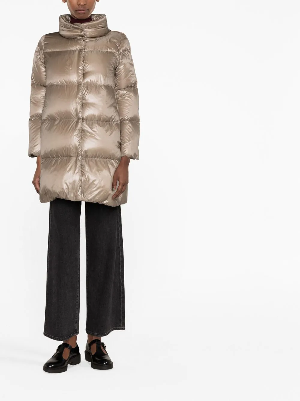 Herno Jas met enkele rij knopen - Beige