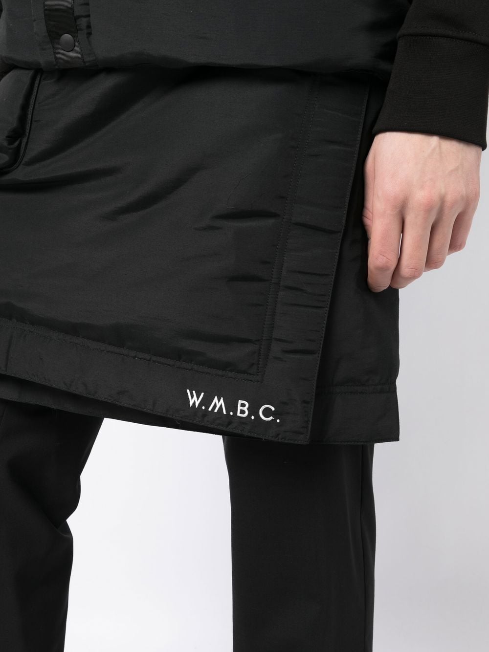 Shop White Mountaineering Cargo Pockets Crossover Shorts In Black