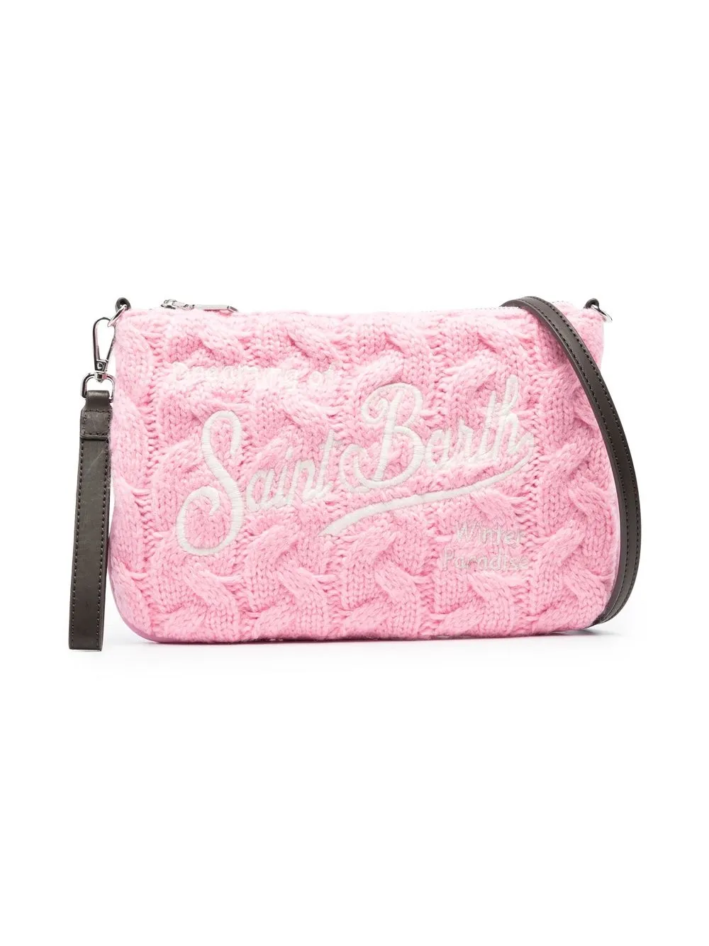 

MC2 Saint Barth Kids Parisienne cable-knit bag - Pink