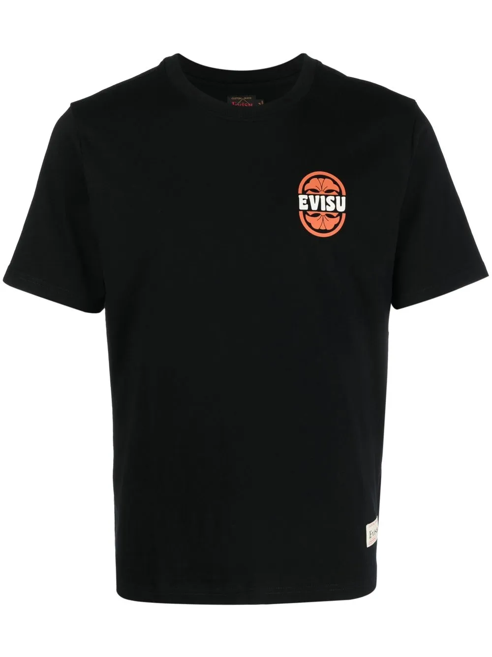 

EVISU chest logo-print detail T-shirt - Black