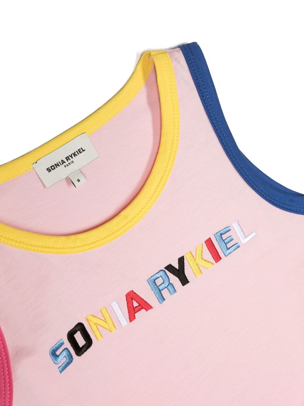 Shop Sonia Rykiel Enfant Logo-embroidered Tank Top In Pink