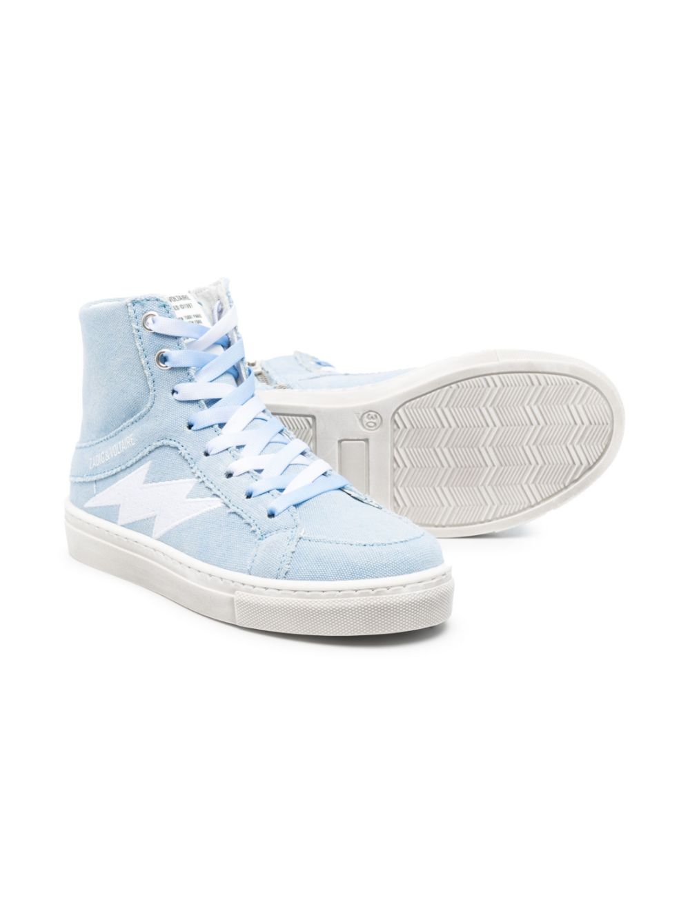 Zadig & Voltaire Kids High-top vetersneakers - Blauw