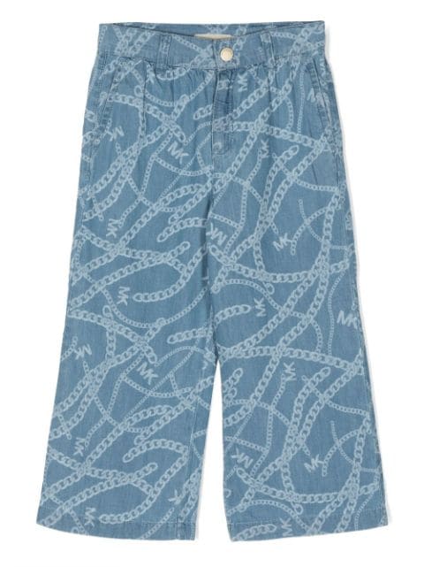 Michael Kors Kids chain-link print straight-leg trousers  