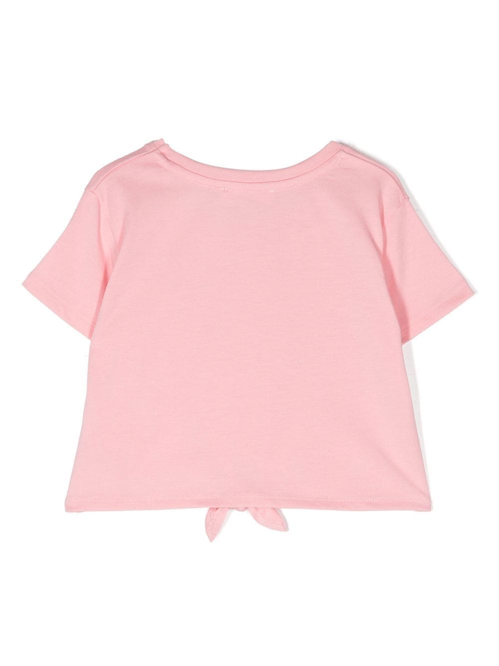 Shop Michael Kors Metallic Logo-print T-shirt In Pink