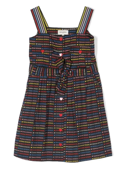 SONIA RYKIEL ENFANT logo-print belted dress