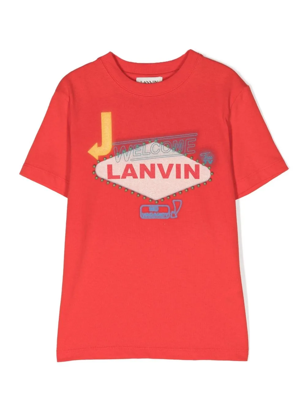 

Lanvin Enfant graphic logo-print T-shirt - Red