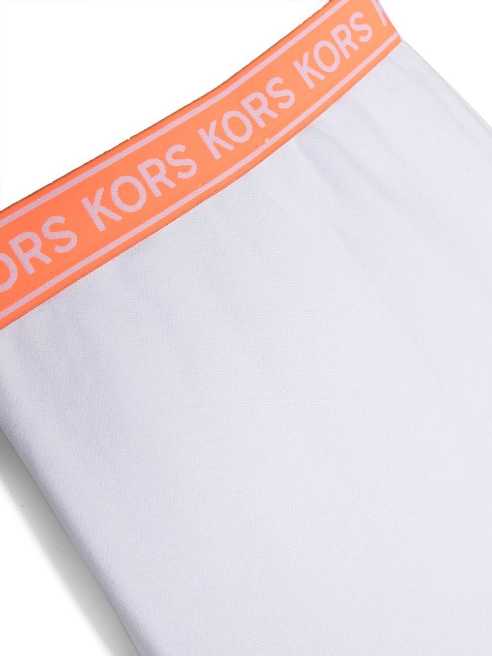 Shop Michael Kors Logo-waistband Track Skirt In White