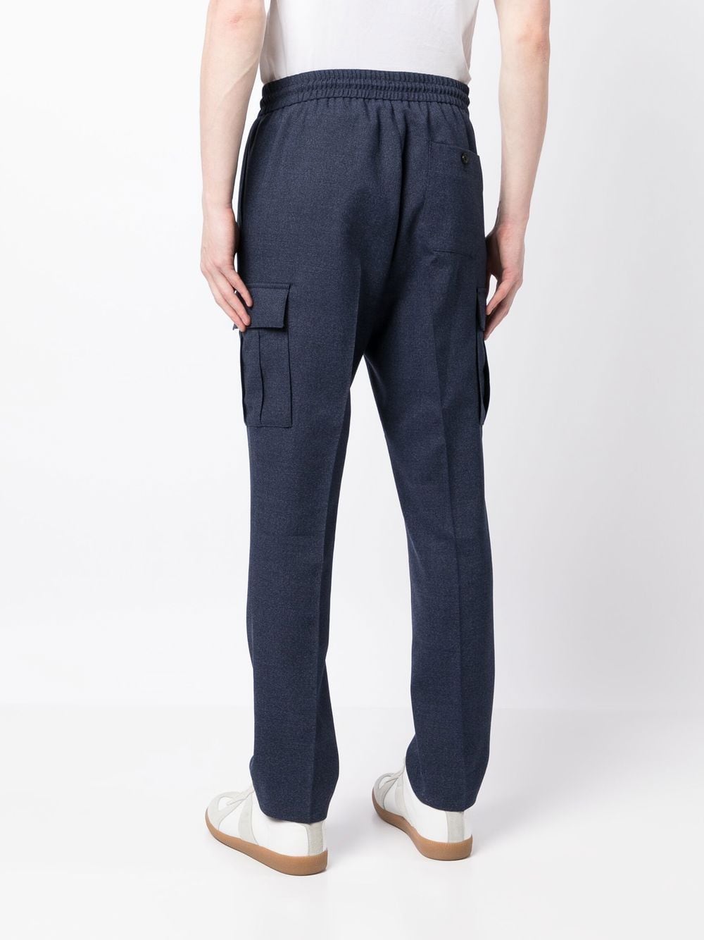 Shop Paul Smith Cargo-style Drawstring Track Pants In Blue