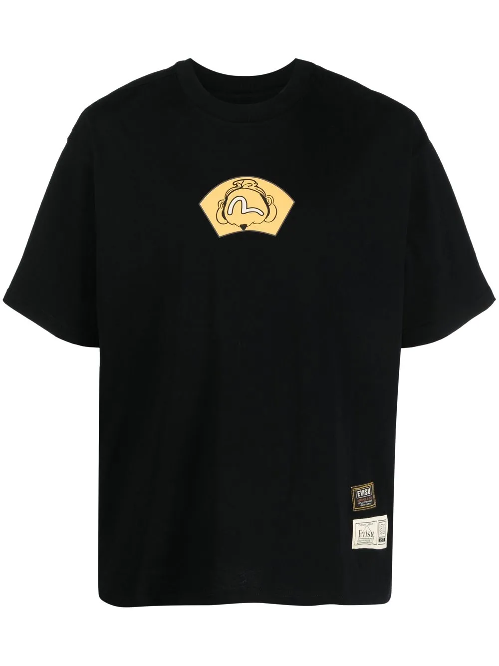 

EVISU logo-print detail T-shirt - Black