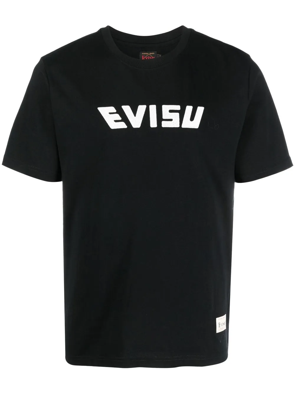 

EVISU logo-print detail T-shirt - Black