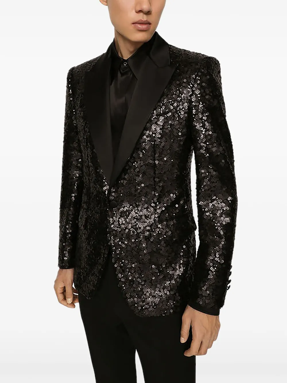 Dolce & Gabbana sequin-embellished shawl-lapel jacket | Tuxedos & Dinner Suits | Image 2