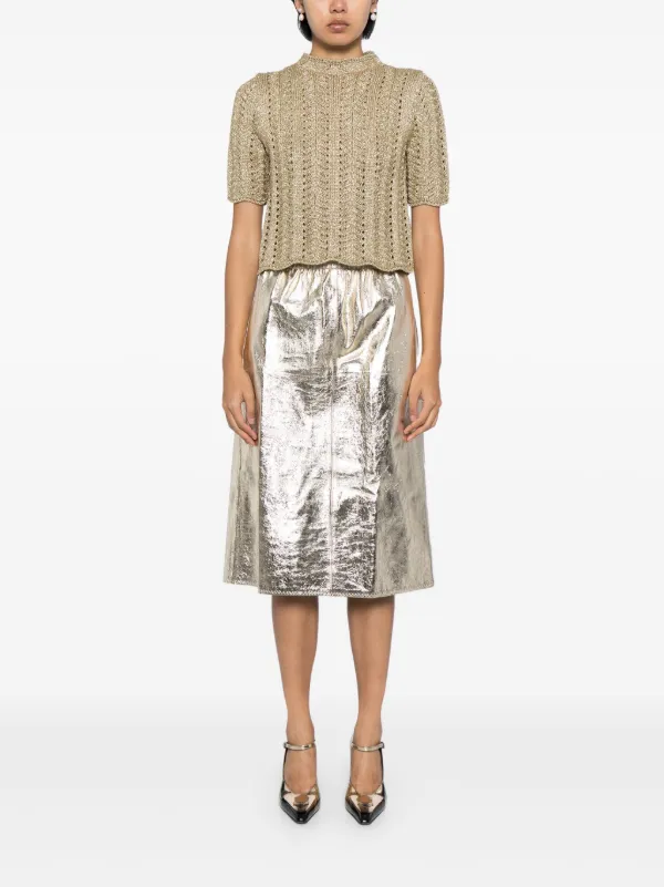 GUCCI レザースカート