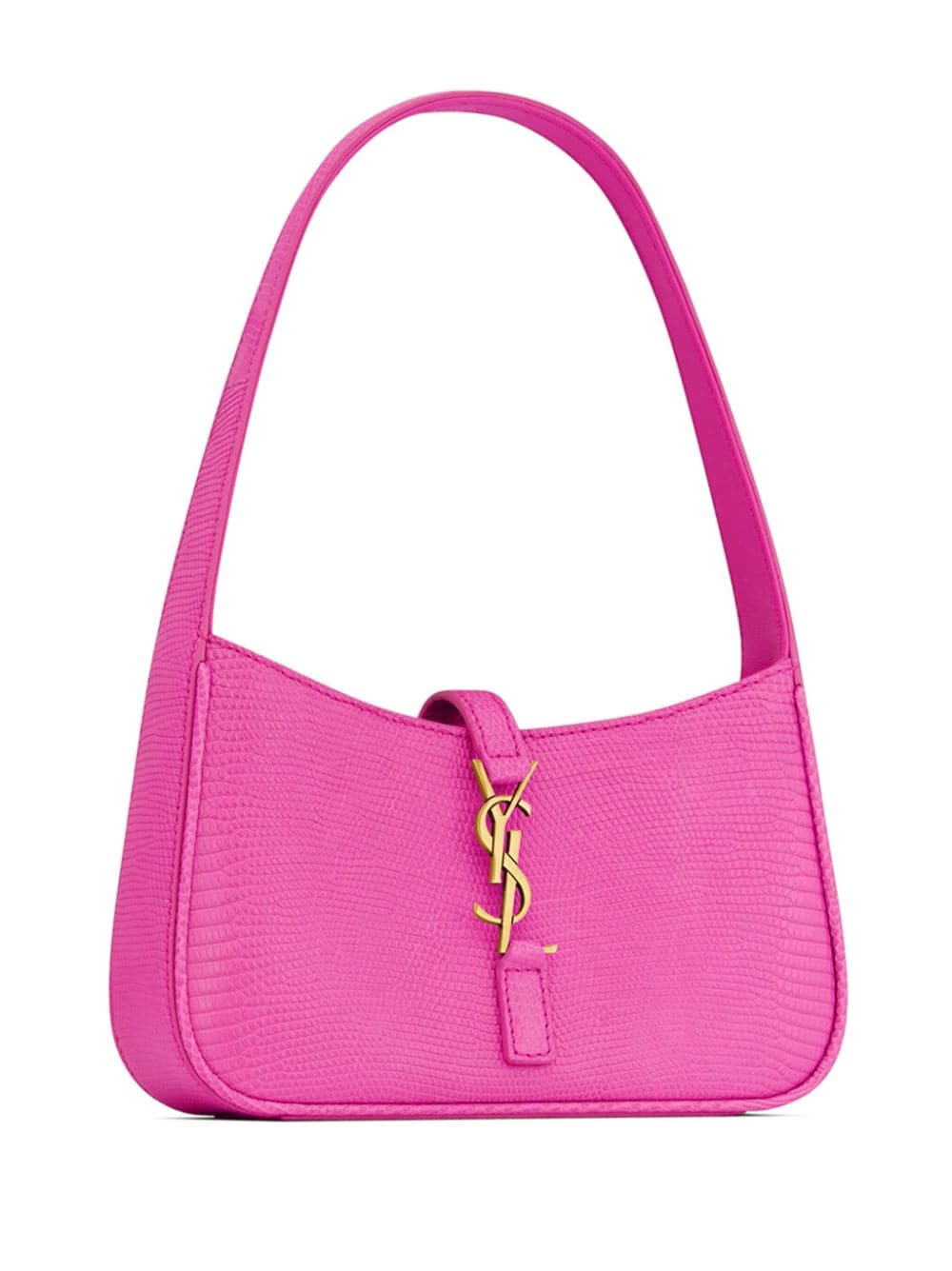 Shop Saint Laurent Mini Le 5 À 7 Ysl Logo Bag In Pink