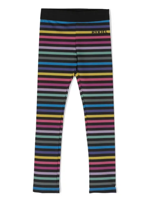 SONIA RYKIEL ENFANT logo-print striped leggings