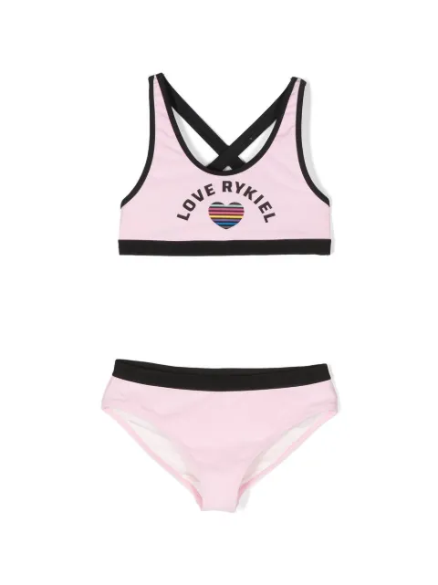 SONIA RYKIEL ENFANT logo-print bikini set