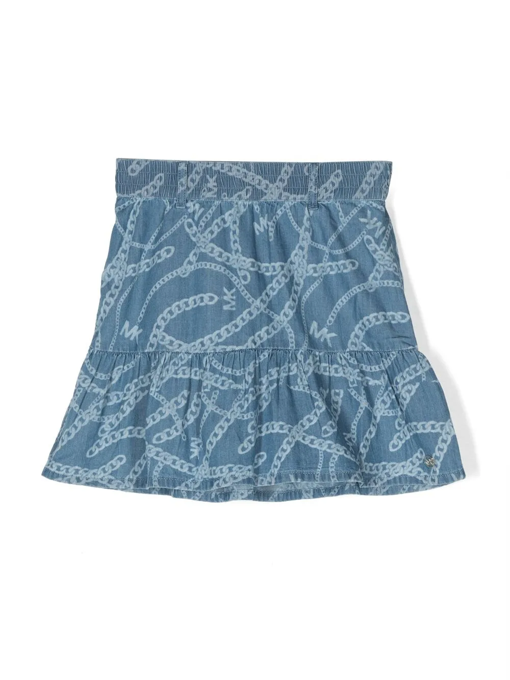 

Michael Kors Kids chain-link print tiered skirt - Blue