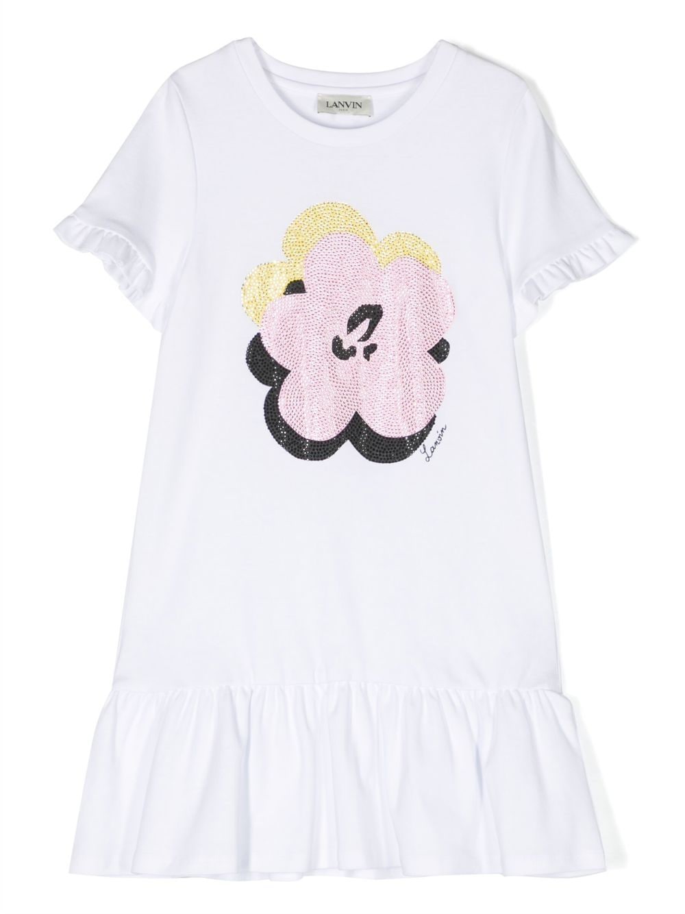 Lanvin Enfant ruffle-hem Cotton Dress - Farfetch