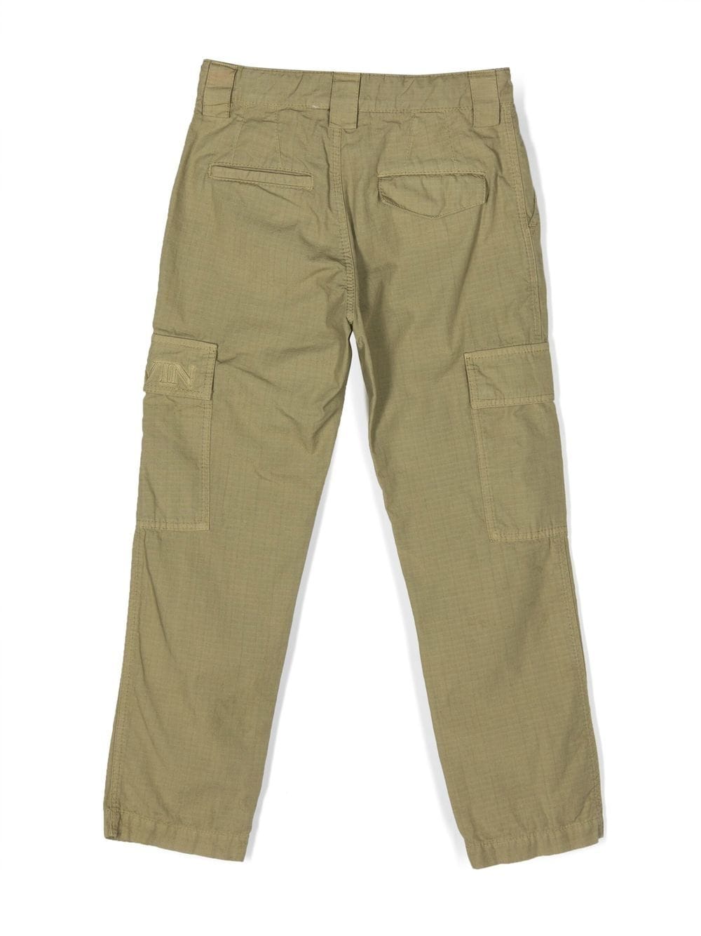 Shop Lanvin Enfant Straight-leg Cargo Trousers In Green