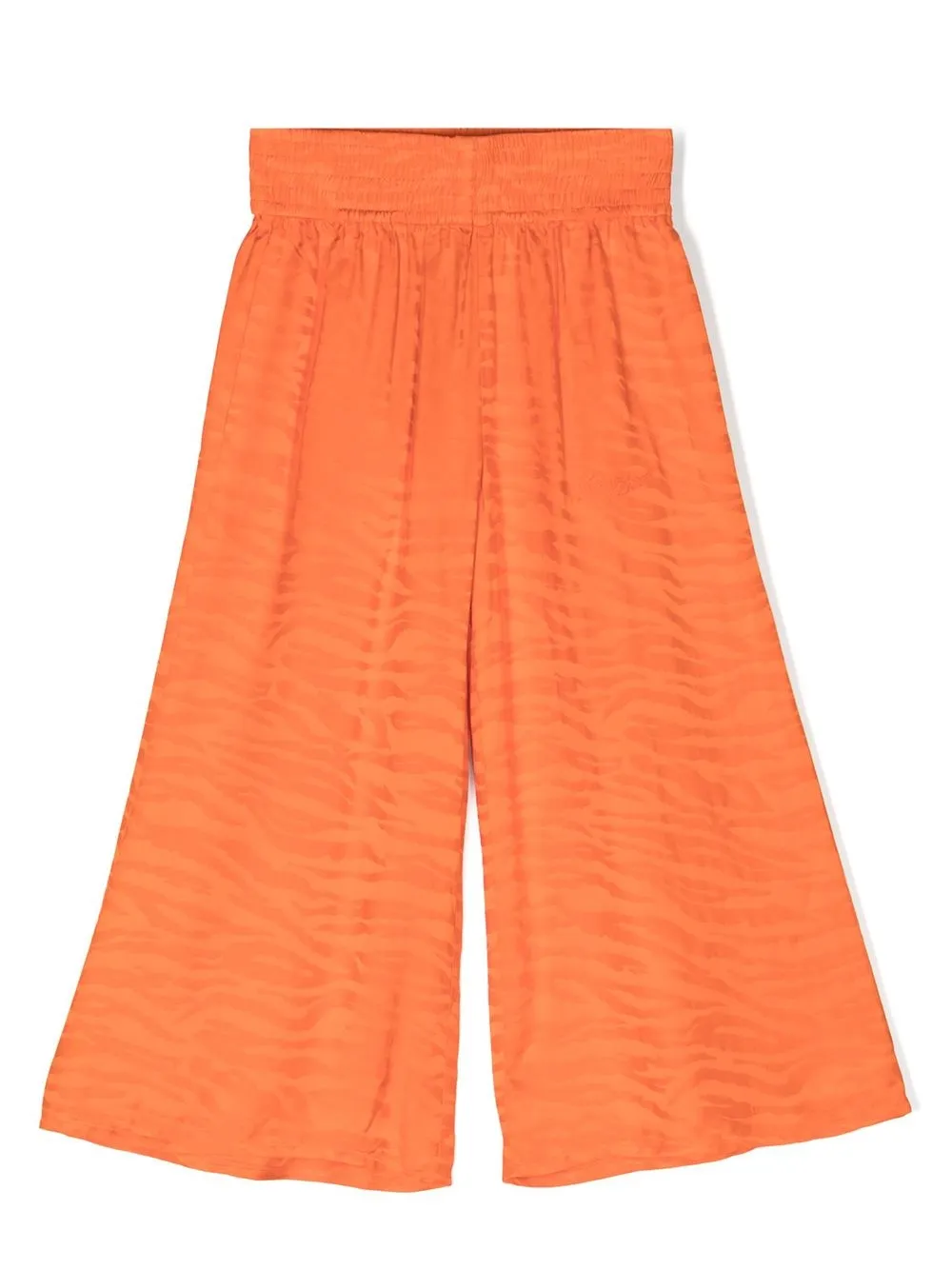 

Kenzo Kids tiger-stripe print wide leg trousers - Orange