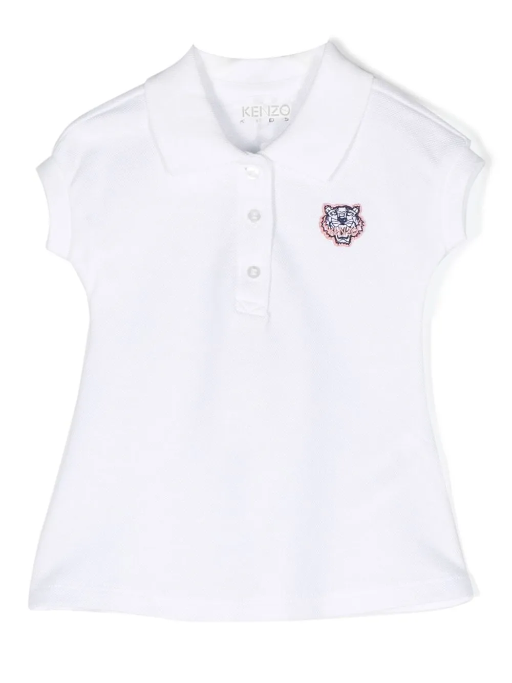 

Kenzo Kids logo-patch polo dress - White