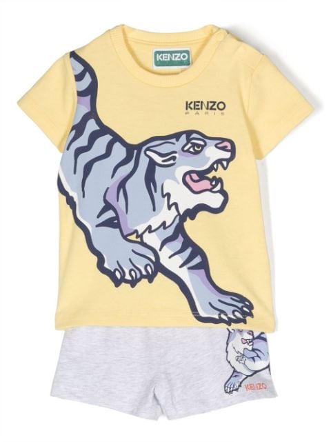 Kenzo Kids pijama con estampado de tigre
