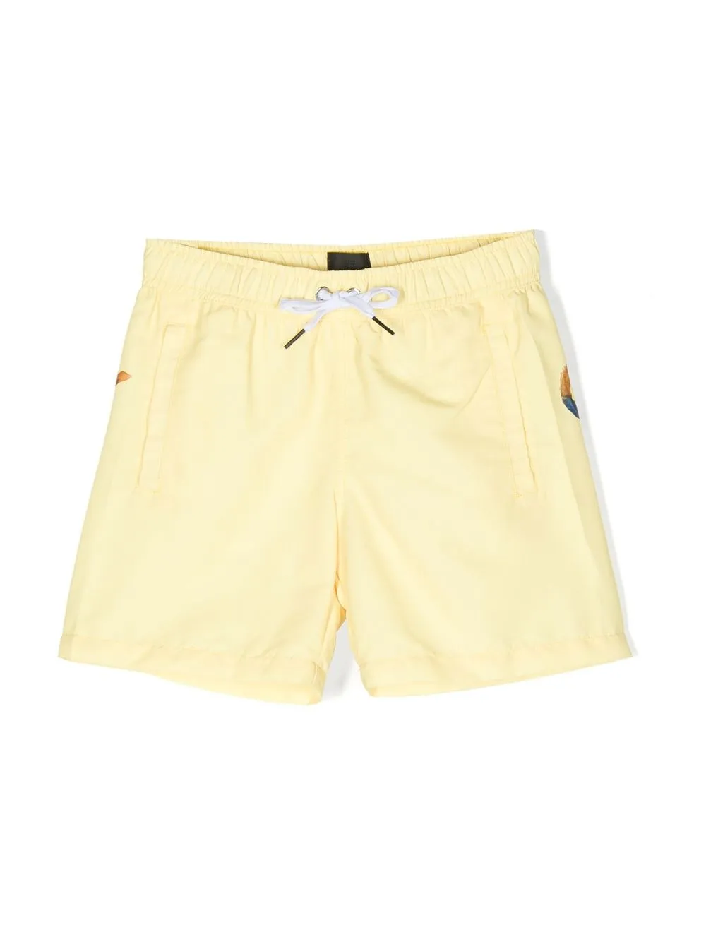 

Givenchy Kids painted-logo swim shorts - Yellow