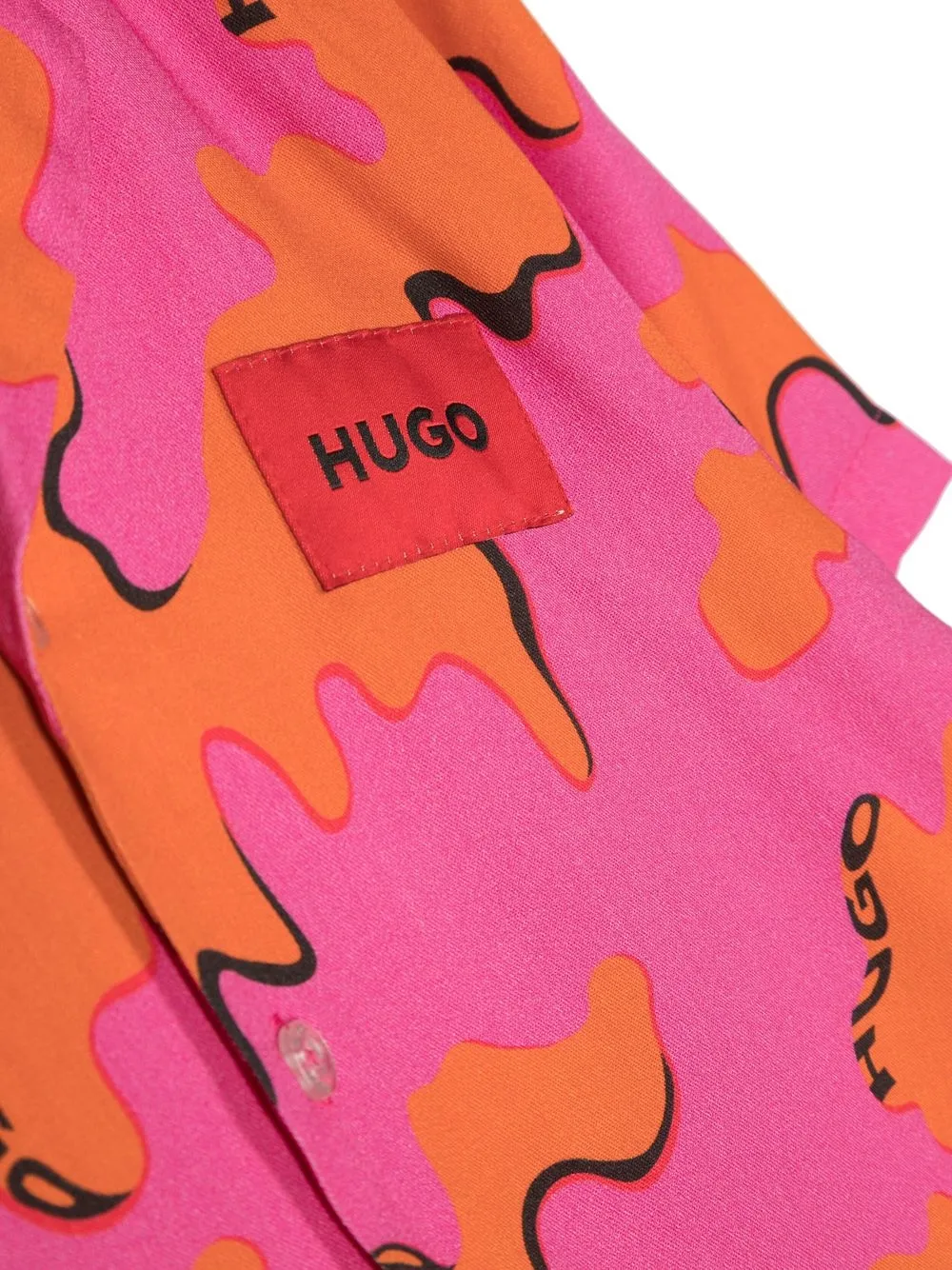 Hugo Boss Camouflage-print Short-sleeve Shirt In Pink