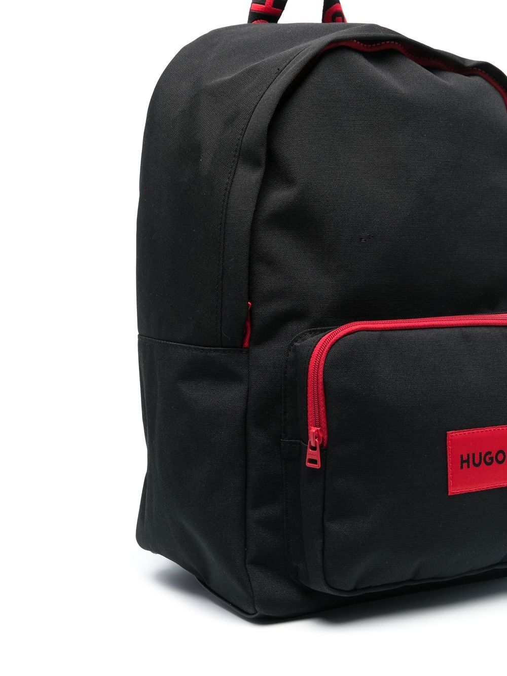 Shop Hugo Logo-patch Backpack In Black