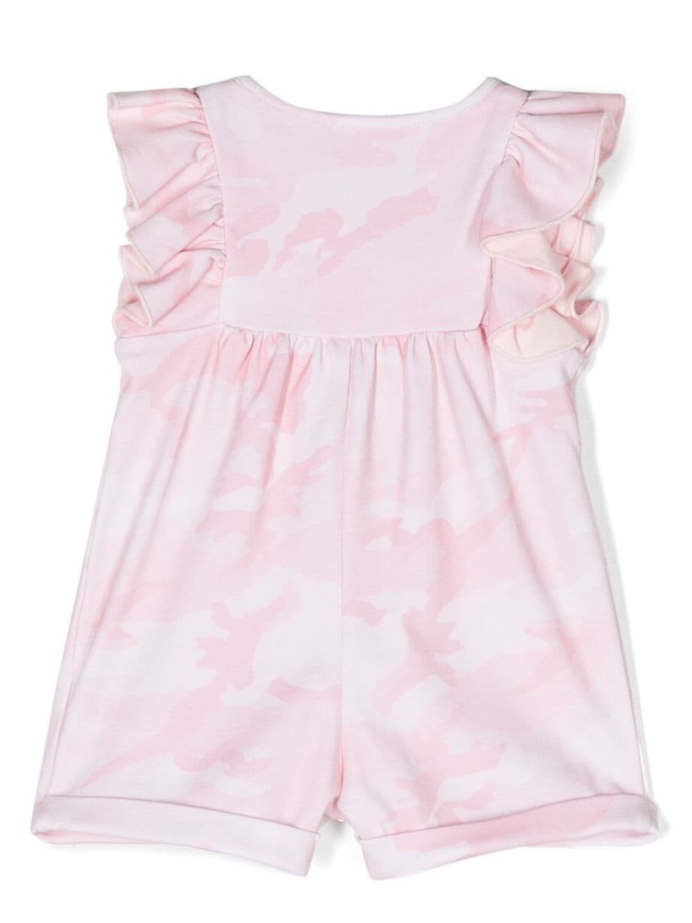 Shop Givenchy Camouflage Sleeveless Babygrow Set In Pink