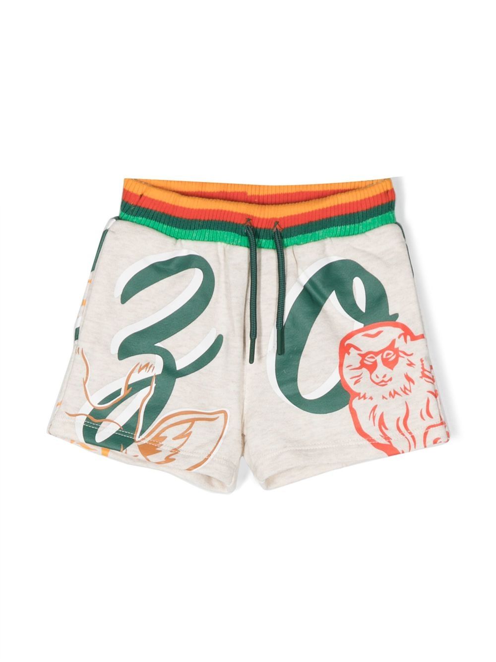 

Kenzo Kids animal-print drawstring shorts - Neutrals