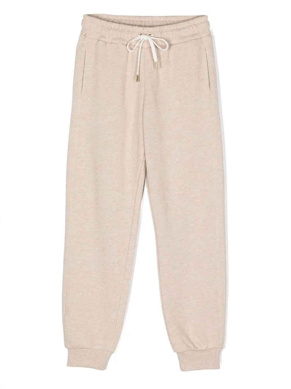 

Chloé Kids pants con logo bordado - Marrón