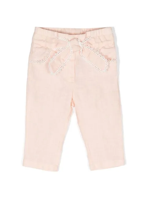 Chloé Kids tie-waist straight trousers 