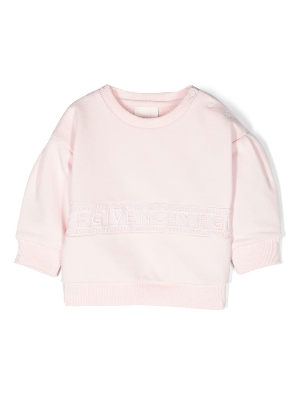 Givenchy Babies' Embroidered-logo Sweatshirt In Pink
