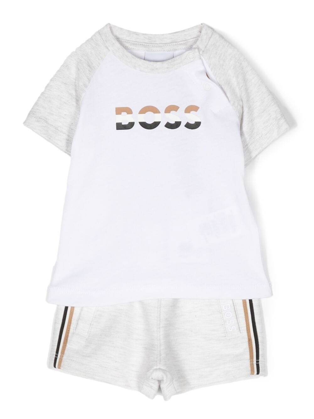 Bosswear Babies' Logo-print Shorts Set In White