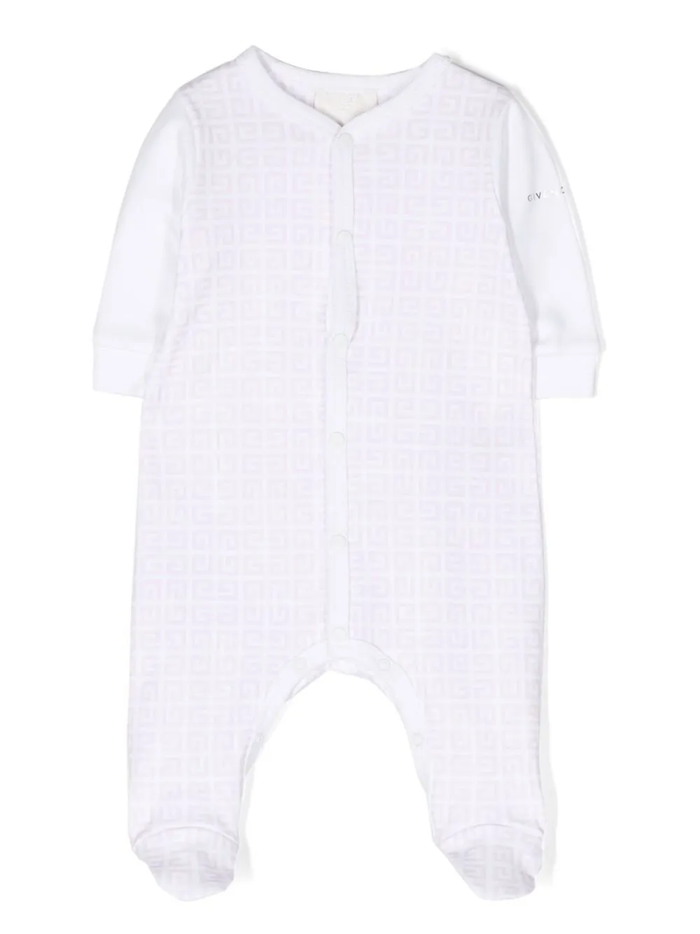 Givenchy Babies' 4g-logo Long-sleeve Pajamas In White