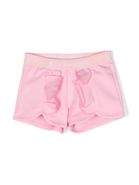 Givenchy Kids ruffled-detail track shorts