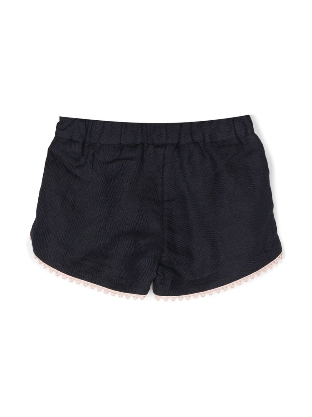 Chloé Kids Broderie anglaise shorts - Blauw