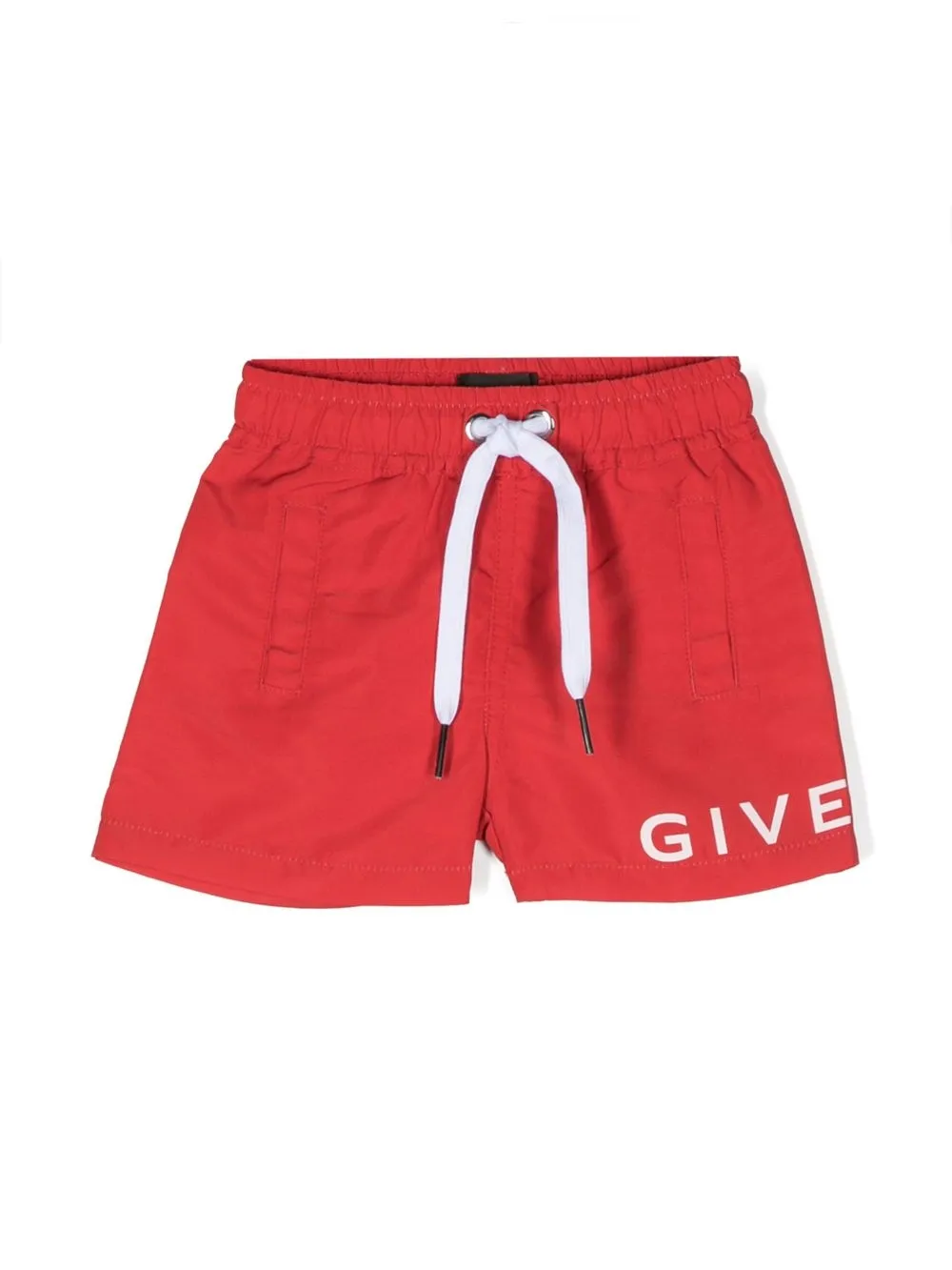 GIVENCHY LOGO-PRINT DRAWSTRING SWIM SHORTS