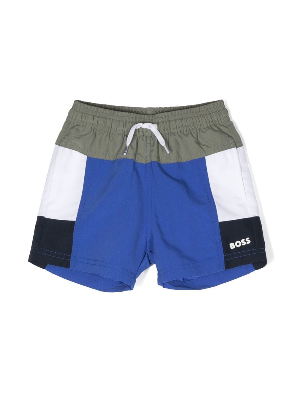 Bosswear Kids' Colourblock Swim Shorts In Blue