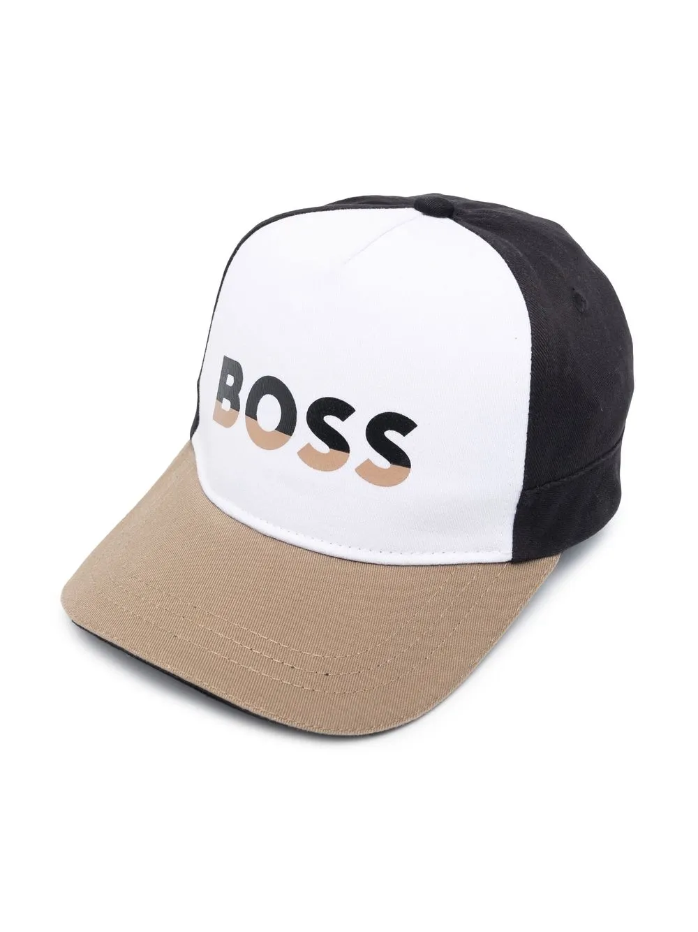 

BOSS Kidswear logo-print panelled cap - Neutrals