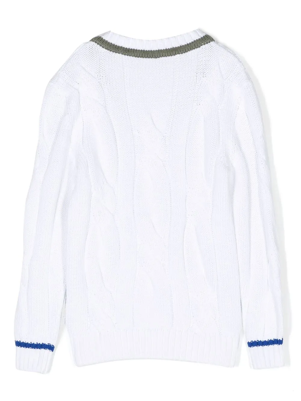 BOSS Kidswear Kabelgebreide trui - Wit