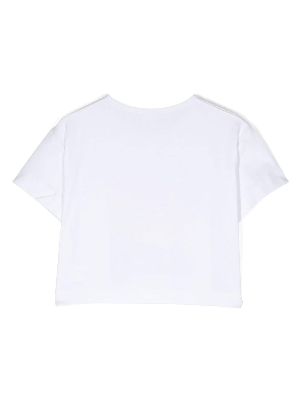 BOSS Kidswear T-shirt met ronde hals - Wit